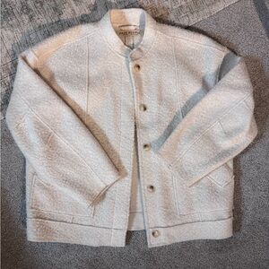 Free People cream boucle jacket